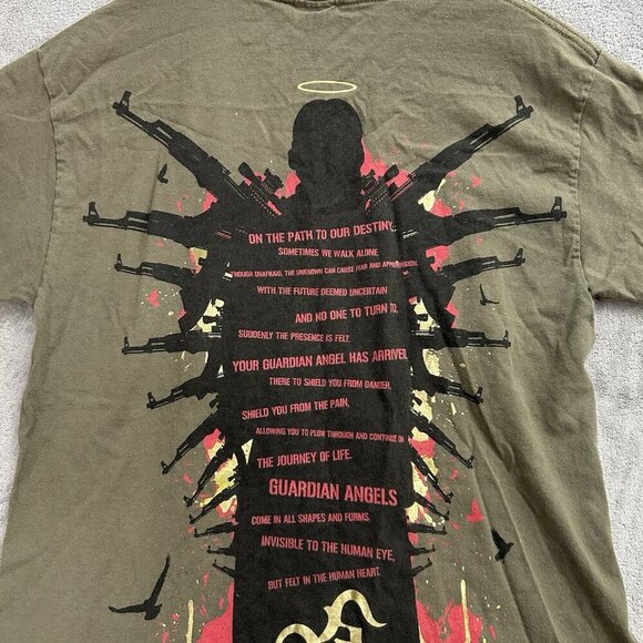Kallusive Shirt Mens M Guardian Angel Double Sided Tee Hip Hop Streetwear Y2K - Picture 13 of 14